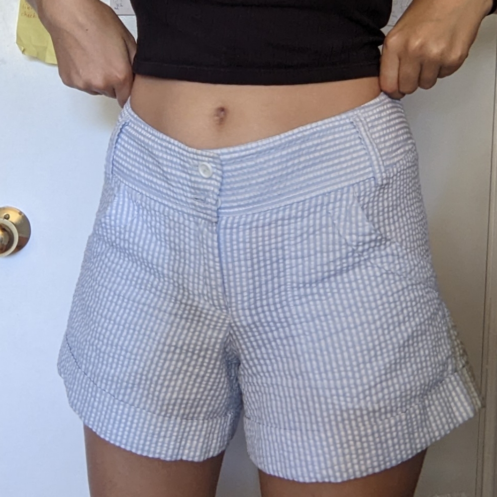 striped shorts